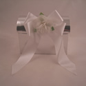 Butterfly release wedding collection Quince A.  An Accordion style release box with white rose decor.